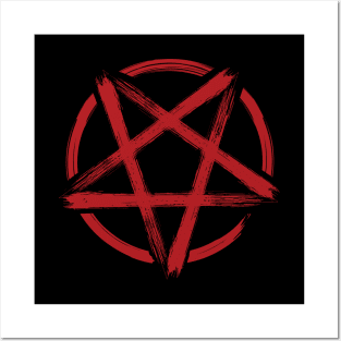 Red Pentagram Posters and Art